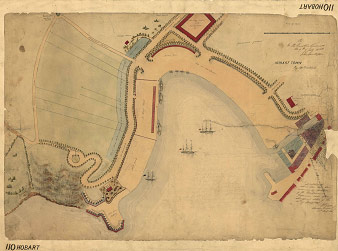 Chart of Hobart Town, 1832