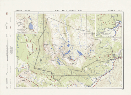 TASMAP eShop buy Tasmanian maps online Mount Field  