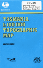 Pieman 1:100000 Topographic Map <br> <font color=red> PRINT ON DEMAND ONLY