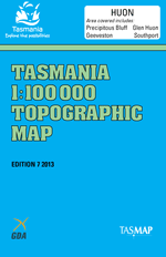 Huon 1:100000 Topographic Map