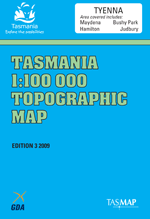 Tyenna 1:100000 Topographic Map