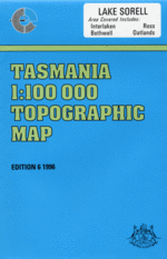 Lake Sorell 1:100000 Topographic Map <br> <font color=red> PRINT ON DEMAND ONLY