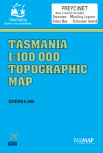 Freycinet 1:100000 Topographic Map