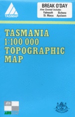 Break O'day 1:100000 Topographic Map  <br> <font color=red> PRINT ON DEMAND ONLY