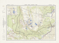 Mount Field National Park 1970 - Historical Map