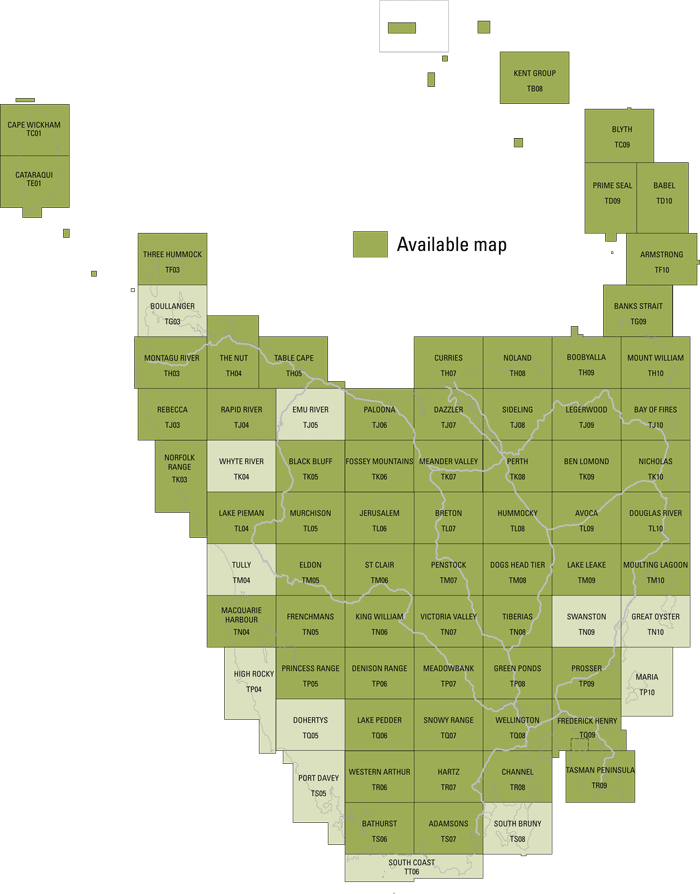 TASMAP buy Tasmanian maps online 150 000 Topographic Maps