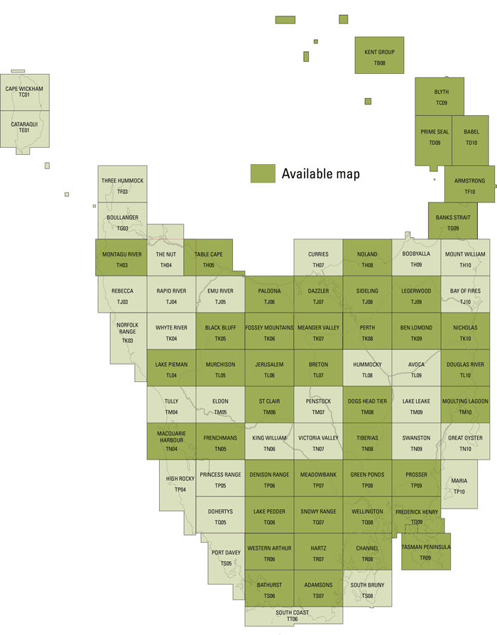 TASMAP buy Tasmanian maps online 150 000 Topographic Maps